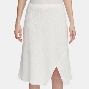 NWT $99 Calvin Klein Skirt White Size 12 A-Line